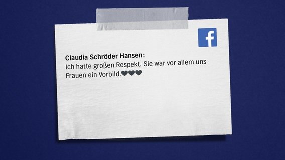 Claudia Schröder Hansen Kommentar zu Heide Simonis Tod. © Claudia Schröder Hansen 