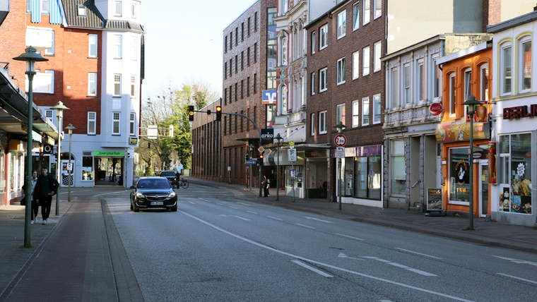 Die Holstenstraße in Elmshorn. © NDR Foto: Corinna Below