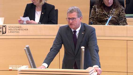 Bernd Buchholz (FDP) spricht auf dem Landtag. © NDR 
