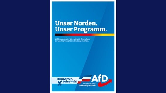 Das Deckblatt des Wahlprogramms der AfD © AfD S-H Foto: AfD S-H