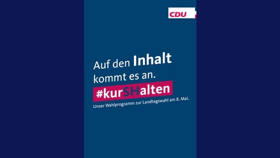 Das Deckblatt des Wahlprogramms der CDU © CDU S-H Foto: CDU S-H