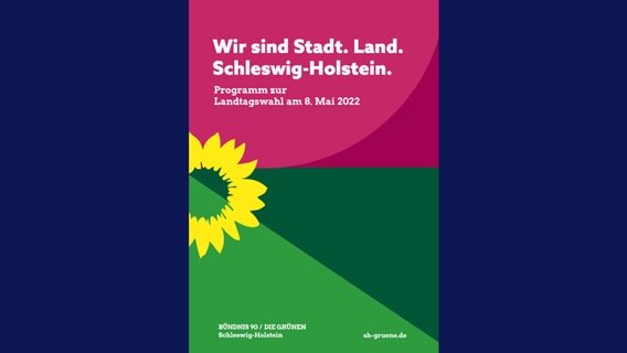 Das Deckblatt des Wahlprogramms der Grünen © Die Grünen S-H Foto: Die Grünen S-H
