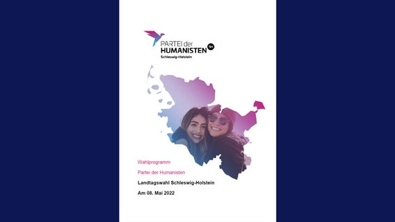 Das Deckblatt des Wahlprogramms der Partei der Humanisten © Partei der Humanisten S-H Foto: Partei der Humanisten S-H