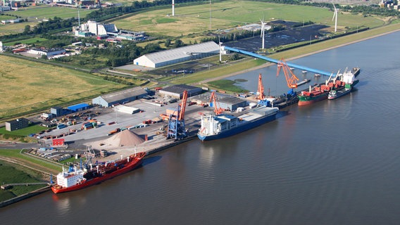 Der Elbehafen in Brunsbüttel aus der Luft © Brunsbüttel Ports GmbH / SCHRAMM group GmbH & Co. KG 