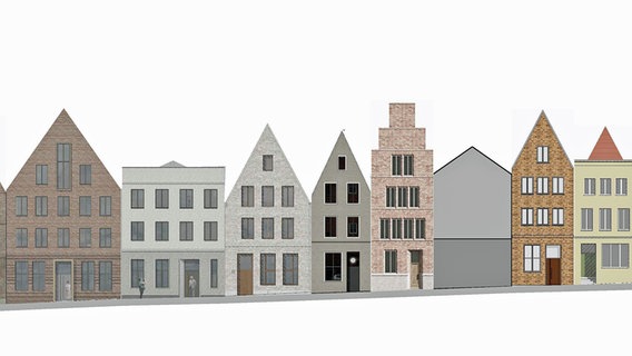 Eine Skizze der neuen Bebauung in der Lübecker Braunstraße im Gründungsviertel. © Projektleitung Gründungsviertel 