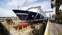 Die Mein "Schiff 4" in der Werft in Turku. © picture alliance/dpa Fotograf: Mikko Stig