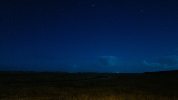 Die Salzwiesen von St. Peter-Ording bei Nacht. © NDR Foto: Lisa Pandelaki
