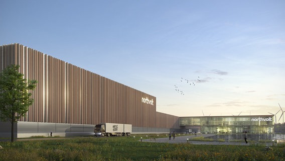 Northvolt Visualisierung der Fabrik in Heide. © Northvolt 