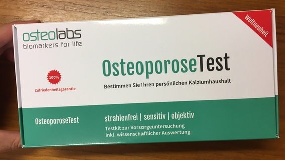 Die Verpackung des Osteoporose -Tests der Osteolabs in Kiel. © Geomar 