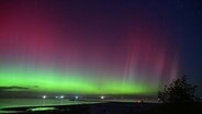 Polarlichter aufgenommen in Stein bei Kiel. © Antje Stoldt Foto: Antje Stoldt