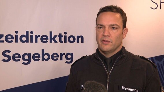 Lars Brockmann, Sprecher der Polizeidirektion Bad Segeberg. © TV Newskontor 