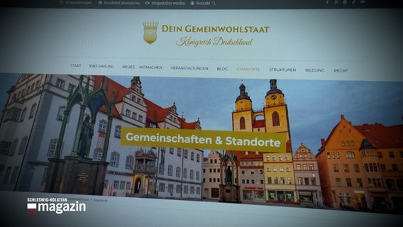 Eine Webseite der Reichsbürger-Bewegung. © NDR 