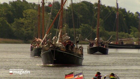 Die Rum-Regatta fährt durch die Flensburger Förde.  