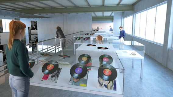 Eine Konzeptgrafik des neuen Schallplattenmuseum in Nortorf. © Museumsverein Nortorf 