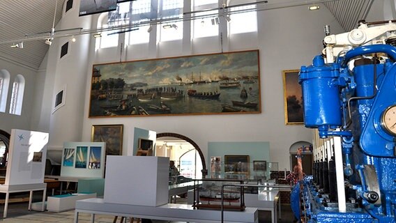 Der Innenraum des Schiffahrtsmuseum in Kiel. © NDR Foto: Pavel Stoyan