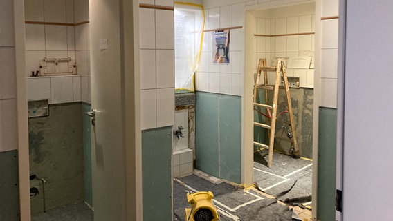 Toilettenräume werden saniert. © NDR Foto: Simone Mischke