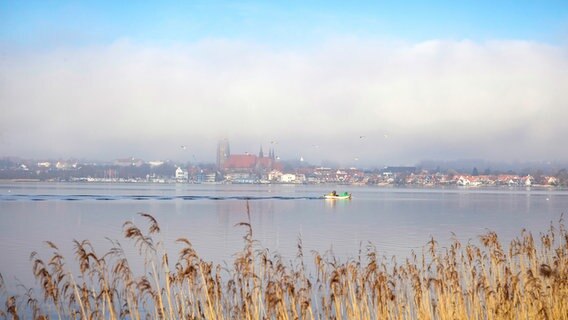 Der Blick auf Schleswig und die davor liegende Schlei © Bodo Puttins Foto: Bodo Puttins