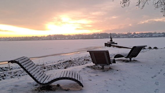 Sonnenaufgang am Kap der Freiheit in Schleswig © Sabine Thieme Foto: Sabine Thieme