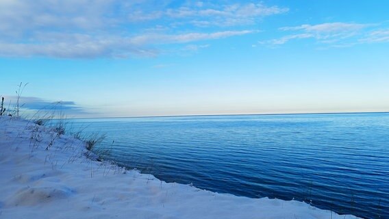 Schnee an der Küste zur Ostsee © Franziska Kolm Foto: Franziska Kolm