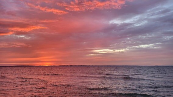 Sonnenuntergang über der Ostsee. © Dennis Redepenning Foto: Dennis Redepenning