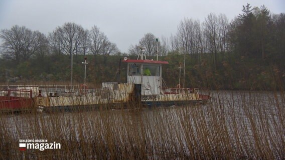 Die alte Schleifähre "Missunde II" fährt über die Schlei © NDR Foto: NDR Screenshot