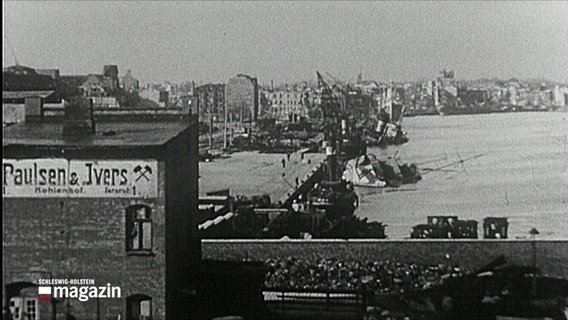 Eine Aufnahme der Kieler Förde um das Kriegsende 1945 herum © NDR Foto: NDR Screenshot