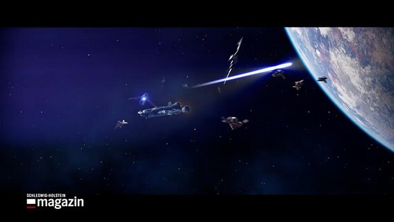 Eine Weltraumschlachszene aus einem Star Wars Fanfilm. © Poodoo.fx 