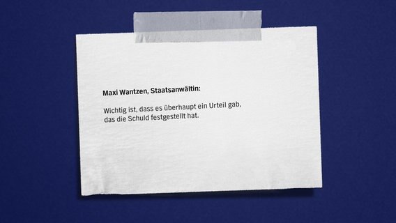 Eine Grafik stell ein Zitat einer Person auf einem Papierblatt dar. © NDR 