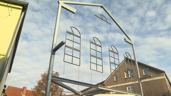 Gedenkstätte der ehemalige Synagoge in Bad Segeberg.  