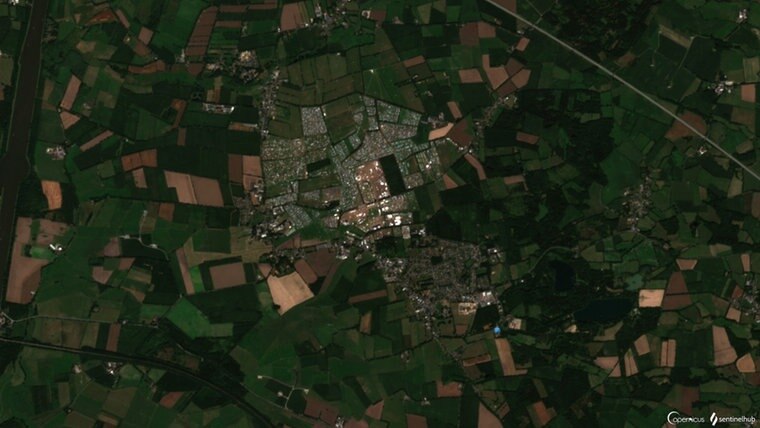 Eine Satellitenaufnahme vom Wacken Open Air Gelände. © NDR