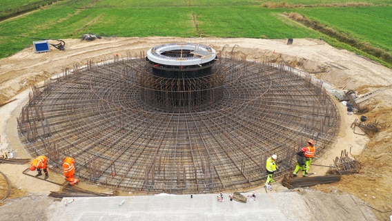 Das Fundament einer einer Windkraftanlage. © Siemens GAMESA 