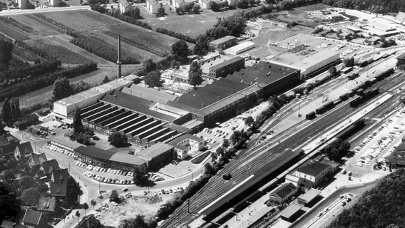 Luftbild der ILO-Motorenwerke aus den 1960er Jahren © Pinneberg Museum Foto: unbekannt