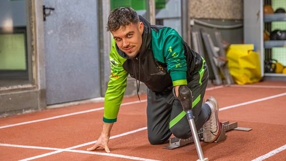 Kandidat Phil Grolla für den Preis "Behindertensportler*in des Jahres 2023" in Aktion. © Behindertensportverband Niedersachsen Foto: Axel Herzig