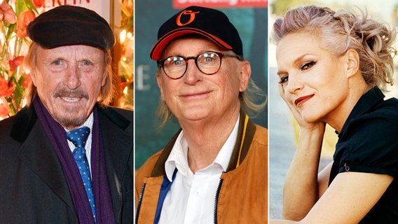 Eine Collage mit Ina Müller, Claus Theo Gärtner und Otto Waalkes. © NRD,  picture alliance/Geisler-Fotopress Foto: Mathias Bothor, Frederic Kern, Christoph Hardt