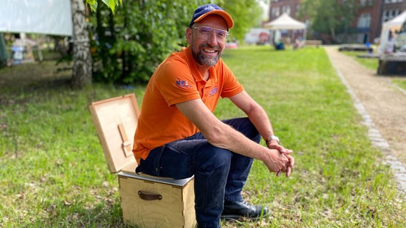 Schorse auf einer Camping-Trenntoilette. © NDR Foto: Emely Miller