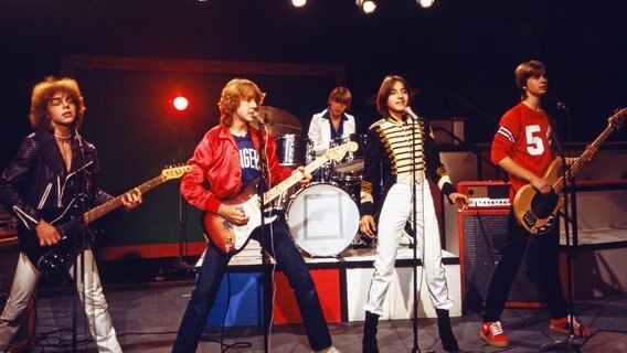 The Teens, deutsche Musikgruppe, bei einem Auftritt im deutschen Fernsehen in der Show "Szene 79", Deutschland 1979. © picture alliance/United Archives Foto: kpa