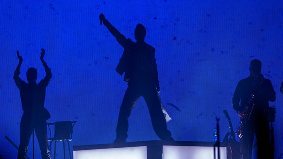 Robbie Williams beim Konzert in Hamburg am 1. Februar 2023 © NDR 2 Foto: Axel Herzig
