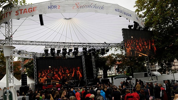 Konzertübertragung am Sonnabend auf der City Stage.  Foto: Isabel Schiffler