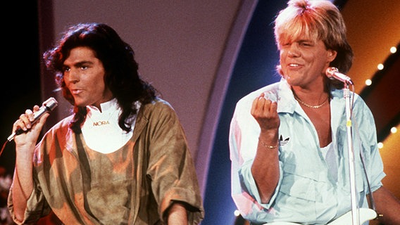 Das Pop-Duo "Modern Talking" war Mitte der 80er-Jahre ein Phänomen. © dpa Foto: Eva von Maydell