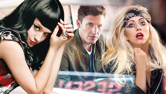 Katy Perry, James Blunt und Lady Gaga (Bildmontage) © EMI/Lauren Dukoff (Katy Perry) / Universal Music, Meeno (Lady Gaga) / WMG (Jamesblunt) 