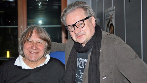 Peter Urban und Heinz Rudolf Kunze im NDR 2 Studio  Foto: B. Weigel