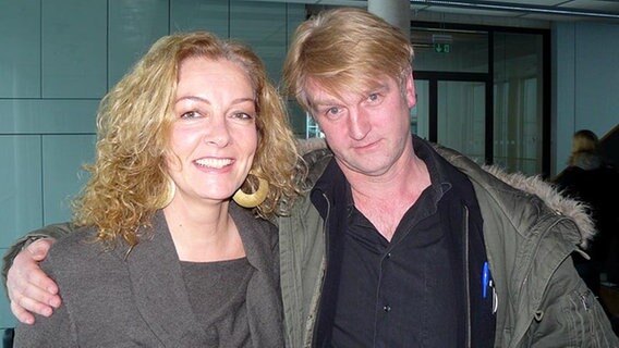 Regisseur Detlev Buck und Moderatorin Bettina Tietjen im Februar 2010 © NDR 2 