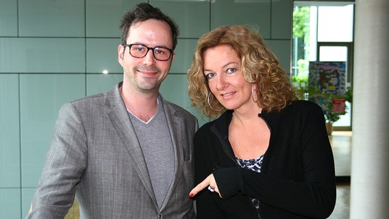 NDR 2 Moderatorin Bettina Tietjen mit dem Comedian Kurt Krömer © NDR 2 Foto: A. Sorgenfrey