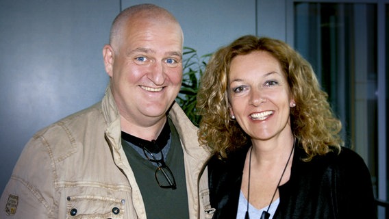 NDR 2 Moderatorin Bettina Tietjen mit dem Comedian Markus Maria Profitlich © NDR 2 Foto: Andreas Sorgenfrey