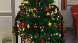 Bild vom Weihnachtsbaum, das uns von NDR 2 Hörer Holger aus Aurich geschickt hat © Privat 