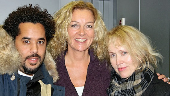 Ich + Ich (Adel Tawil und Annette Humpe) zu Gast bei Bettina Tietjen (Mitte) © NDR 2 Foto: Andreas Sorgenfrey