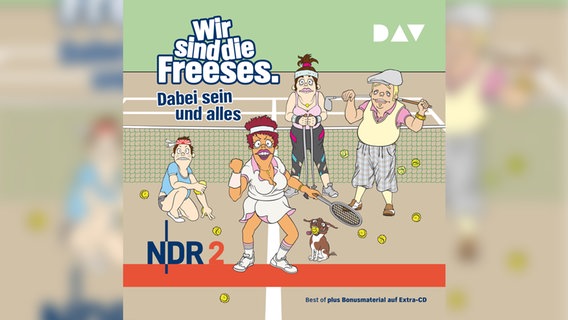 Das Cover der neuen Freeses-CD mit den Charakteren der NDR 2 Comedy: Oma Rosi, Svenni, Heiko, Bianca  Foto: NDR 2