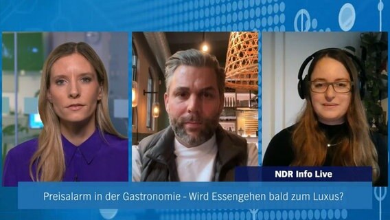 NDR Info live: Debatte zum Thema Preisalarm in der Gastronomie © NDR Foto: NDR