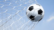 Ein Fußball fliegt in das Netz eines Tores. © fotolia.com Foto: joesive47