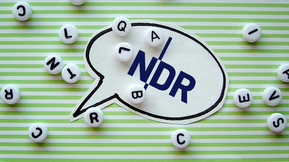 Sprechblase gefüllt mit dem NDR-Logo, umliegend sind Buchstaben verteilt. © photocase Foto: knallgrün